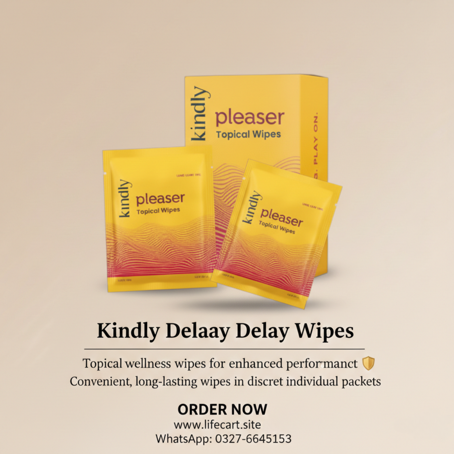 Kindly Pleasure Delay Wipes