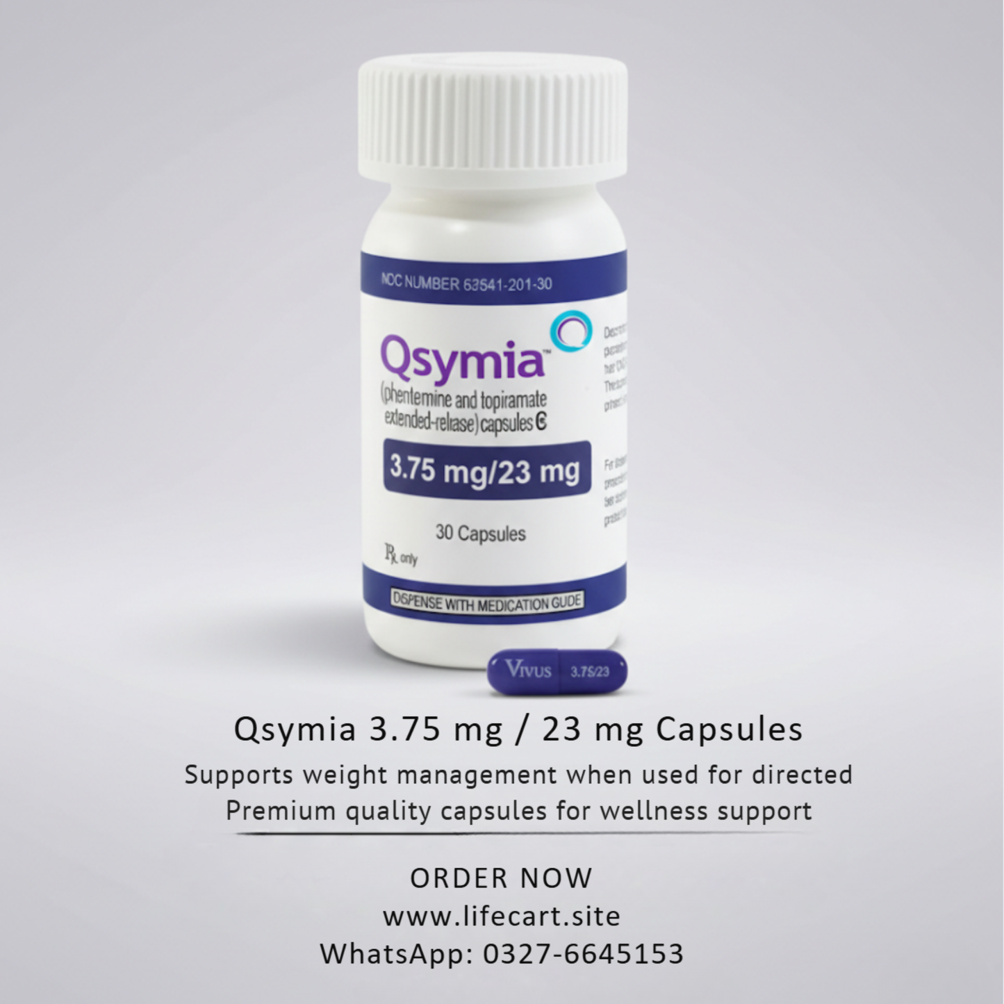 Qsymia 3.75 Mg/23 Mg Capsules