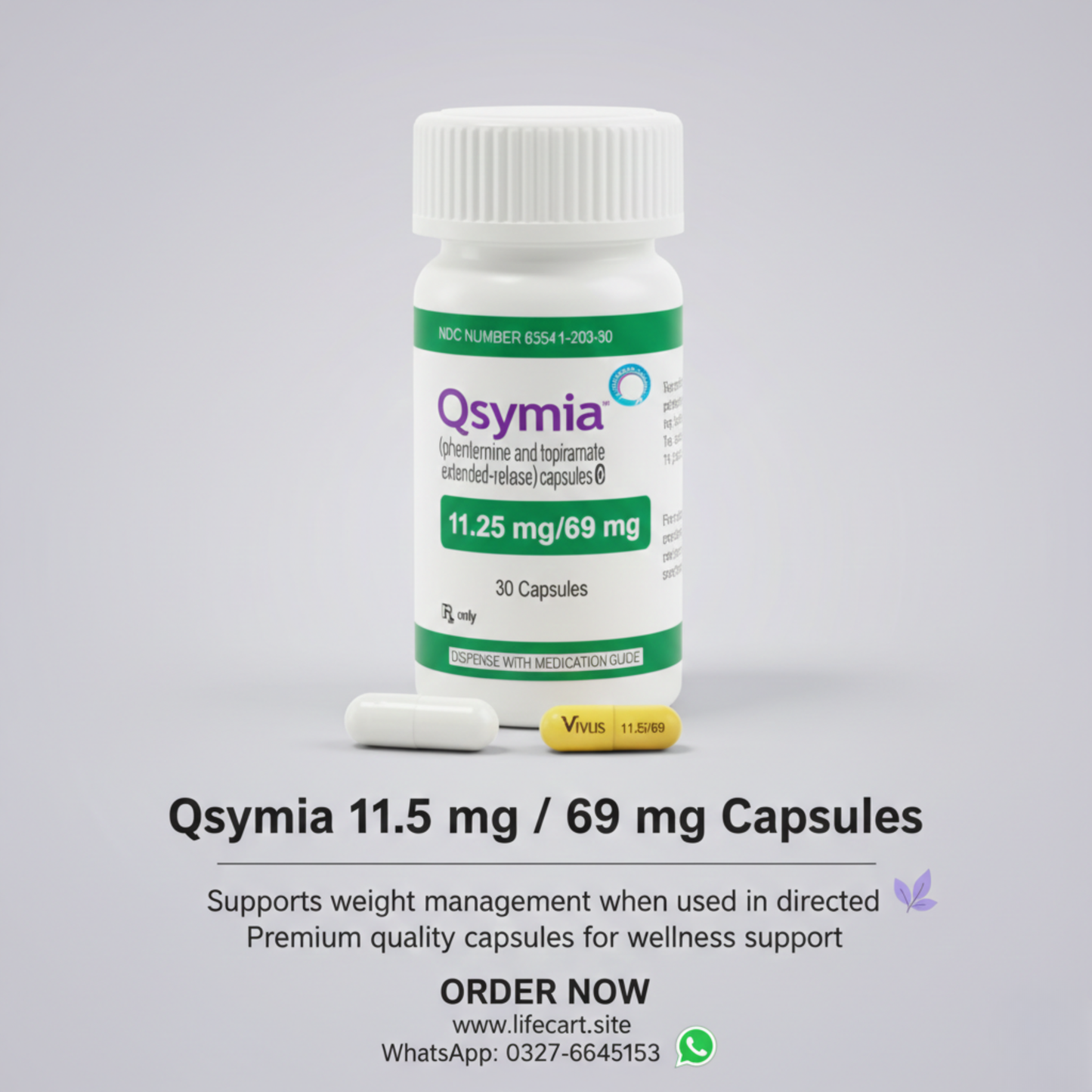 Qsymia 11.25 Mg/69 Mg Capsules
