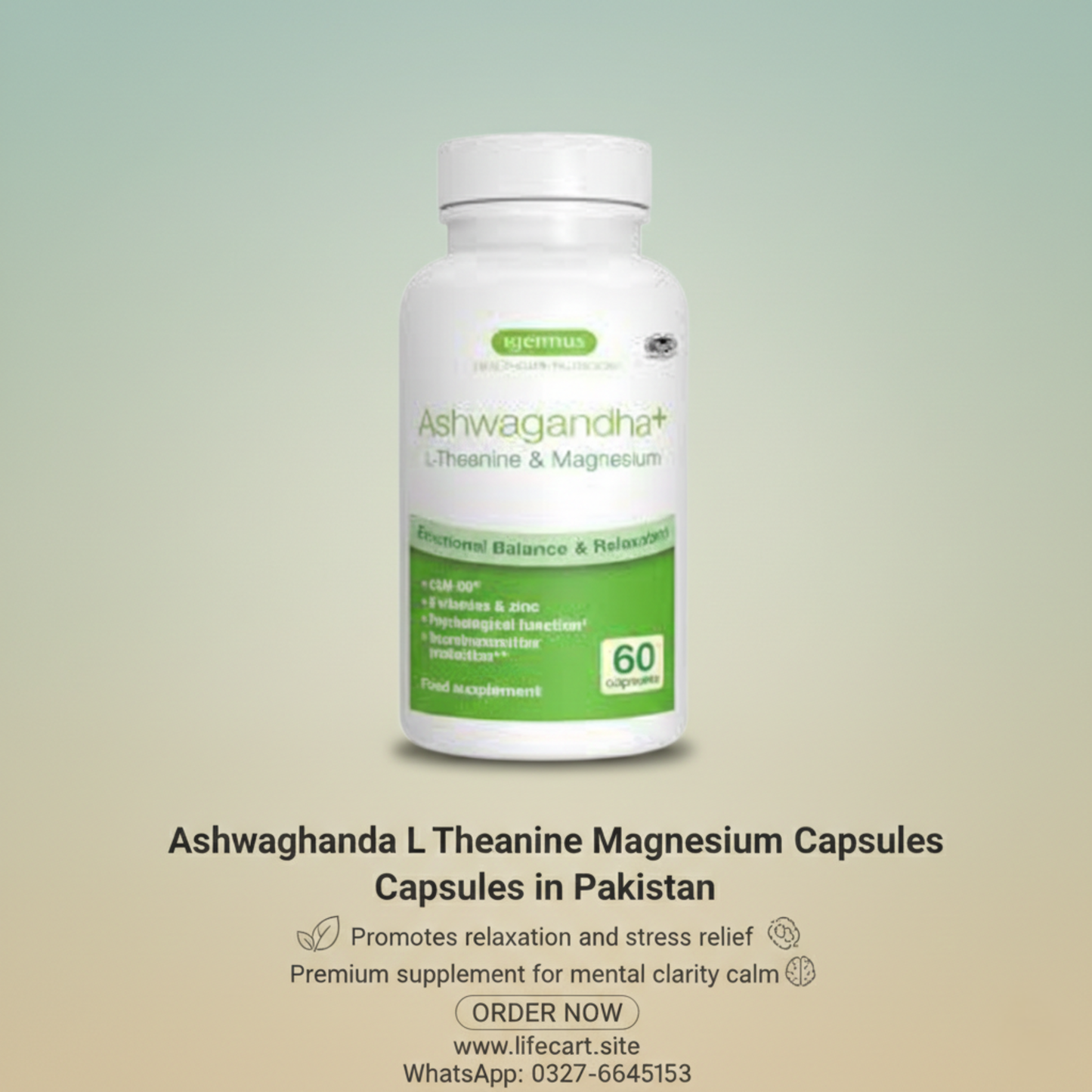 Ashwagandha  L-Theanine & Magnesium Capsules
