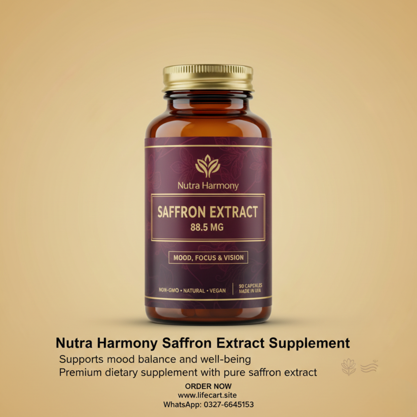 Nutra Harmony Saffron Extract Supplement